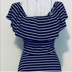 Old Navy Black& White striped Dress
